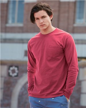 Long Sleeve Tee – Comfort Colors 4410 – Garment Dyed Heavyweight Ringspun Long Sleeve Pocket T-Shirt