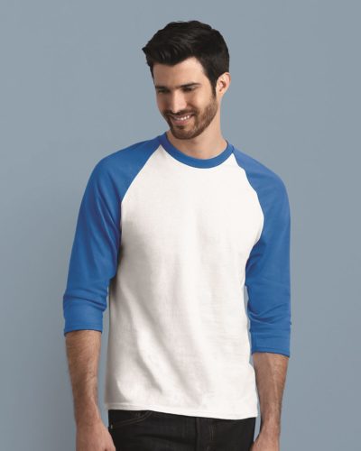 Long Sleeve Tee – Gildan 5700 – Heavy Cotton 3/4 Raglan Sleeve Baseball T-Shirt