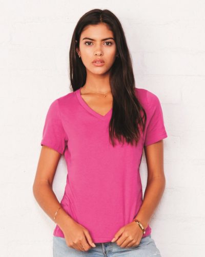 T-Shirt – Bella+Canvas 6405 – Women’s Relaxed Short Sleeve Jersey V-Neck Tee