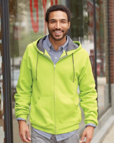 Zip-Up Hoodie – Fruit of the Loom SF73R – Sofspun Hooded Full-Zip