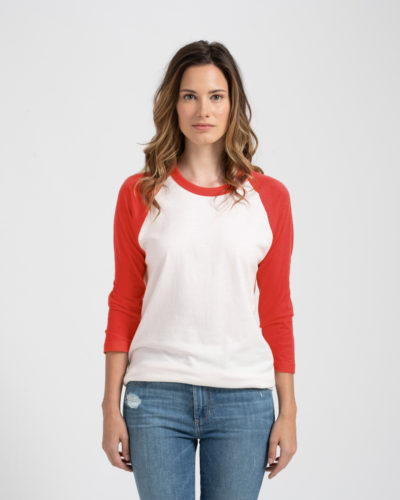 Long Sleeve Tee – Tultex 245 – 3/4 Sleeve Fine Jersey Raglan Tee